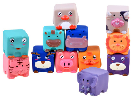 Klocki gumowe do kąpieli zwierzątka ZOO