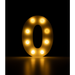 Świecąca Litera LED "O" Light Letter, drewniana biała 17x12 cm