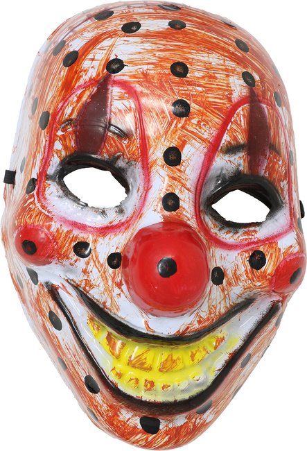 Maska PVC Straszny Klaun uśmiech Halloween