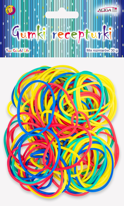 Gumki recepturki kolorowy mix kolorów 30 g
