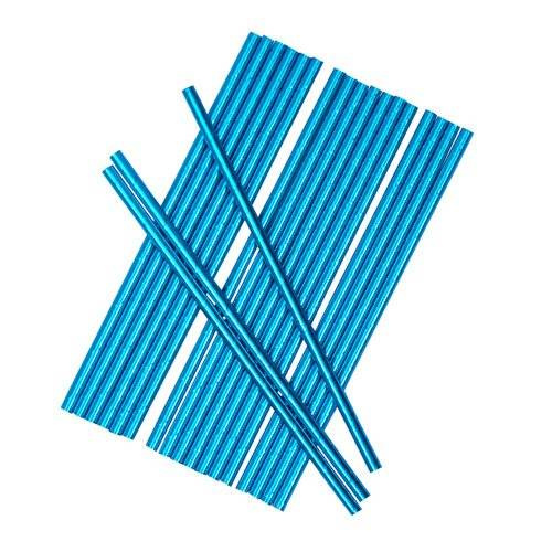 Słomki do picia papierowe metaliczne 25 szt