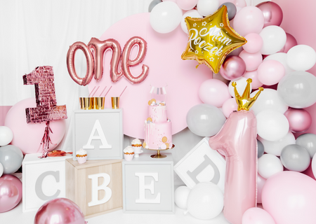 Cyfra z koroną ROCZEK balon foliowy 90 cm