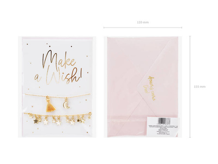 Kartka okolicznościowa z bransoletkami Make a wish!