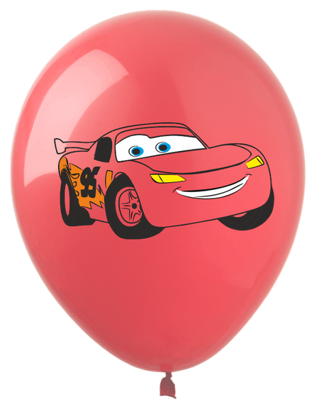 Auta, Cars balony gumowe z nadrukiem 10 szt. mix