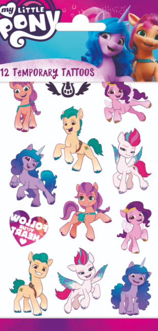 Tatuaże zmywalne wodne My Little Pony Kucyki 12 szt.