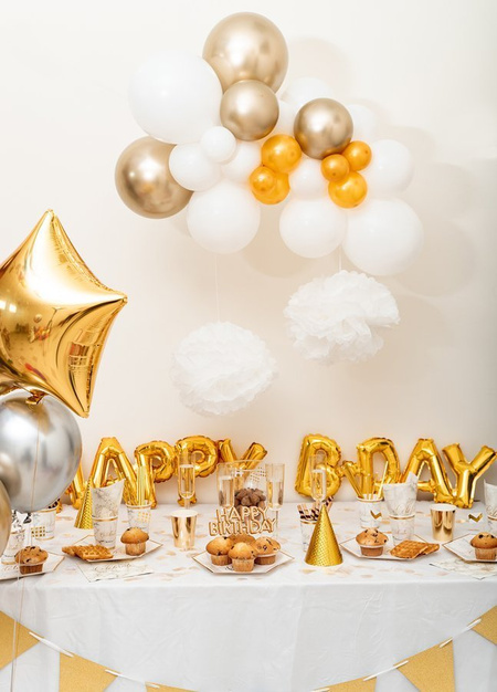 GIRLANDA BALONOWA gotowy zestaw - elegancka biel