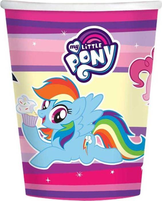 Kubeczki papierowe kucyk My Little Pony 250 ml 8 szt