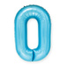 BALON foliowy CYFRA 100 cm NIEBIESKA