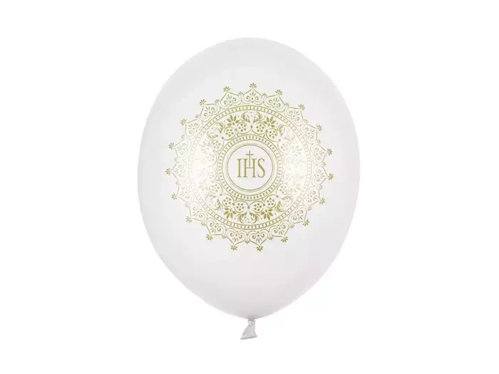 Balony Komunia Święta IHS 6szt.