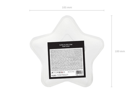 Talerzyki papierowe GWIAZDKA 18cm 6 szt.