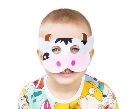 Maska filcowa Krówka