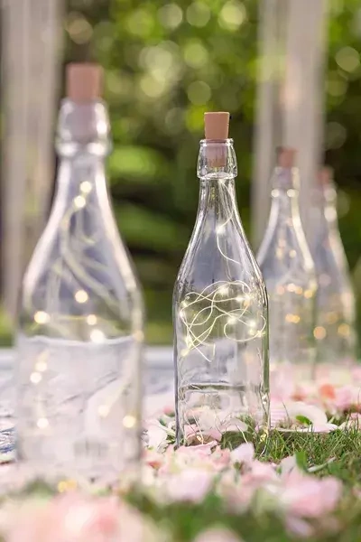 Lampki LED z korkiem do butelki 197 cm ciepły biały