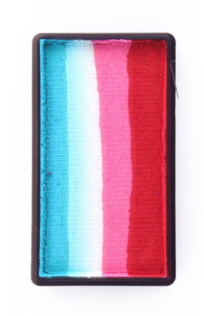 Farba do twarzy Split Cake 28g RED/ PINK/ WHITE/ TURQUOISE PartyXplosion