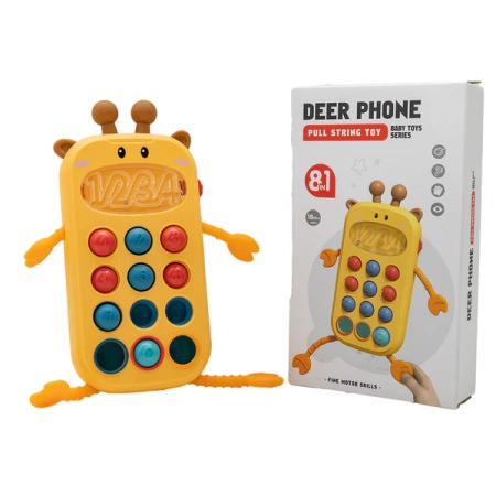 Telefon zabawka żyrafa z silikonowymi przyciskami pop it