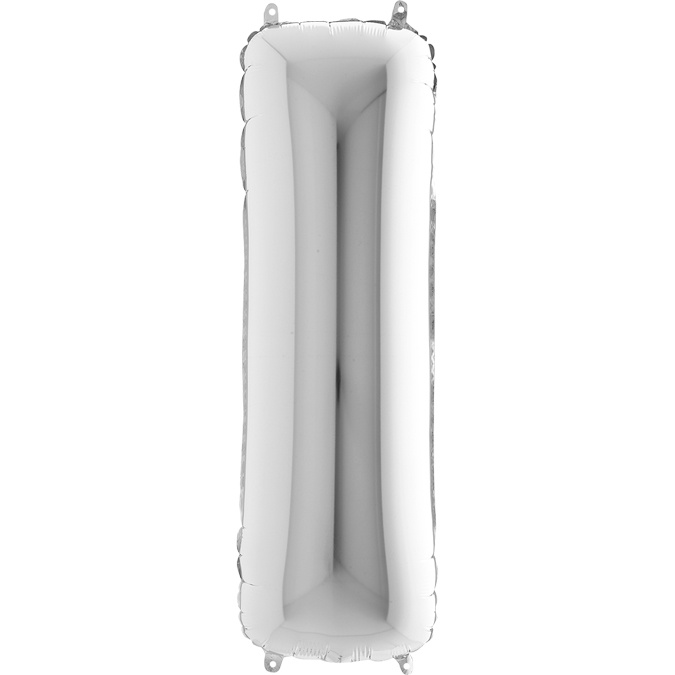 Balon foliowy litera I alfabet srebrna 40 cali