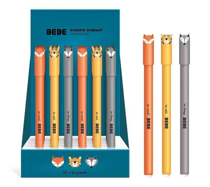 Długopis ścieralny ZWIERZĄTKA 3 wzory 1 szt.