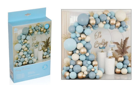 GIRLANDA BALONOWA 119 szt. beżowo niebieska