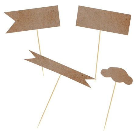 Dekoracja na tort - pikery toppery Flagi Kraft