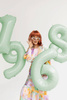 Balon foliowy CYFRA 8 pastelowy zielony 72 cm
