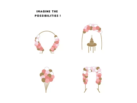 Girlanda balonowa RÓŻOWA 200 cm ZESTAW