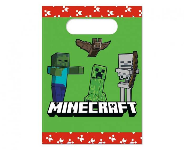 Torebki prezentowe papierowe na słodycze Minecraft 4 szt.