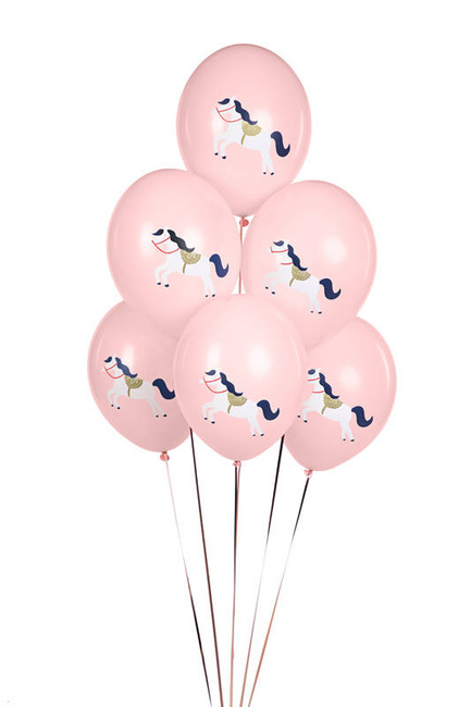Balon gumowy KOŃ KONIK Pastel Pink 12 cali 1 szt.