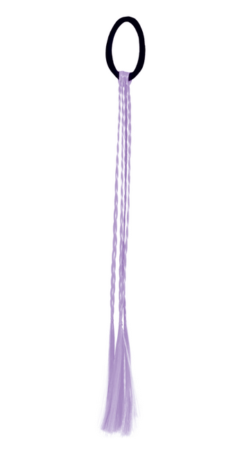 Warkoczyki do włosów na gumce 35 cm fioletowe 3 szt.
