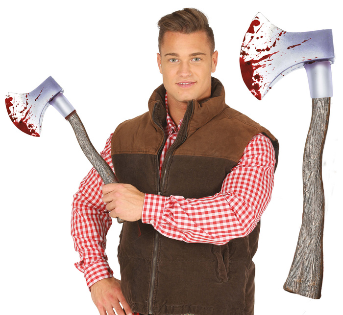 Siekiera zakrwawiona z tworzywa sztucznego Halloween
