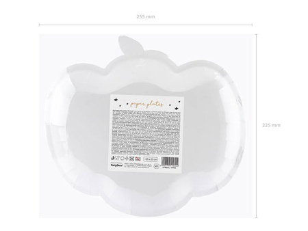 Talerzyki papierowe Dynia różowa 6 szt.