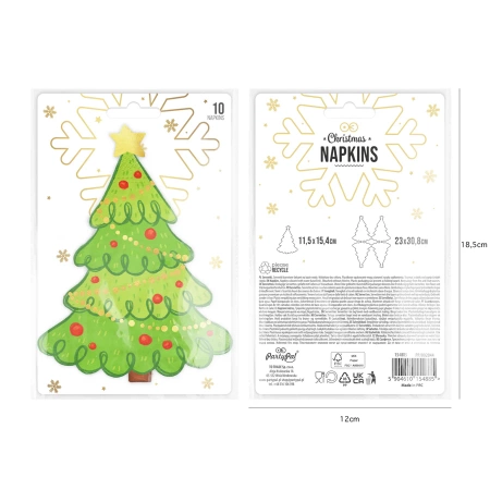 Serwetki papierowe świąteczne Choinka zielona 10 szt.