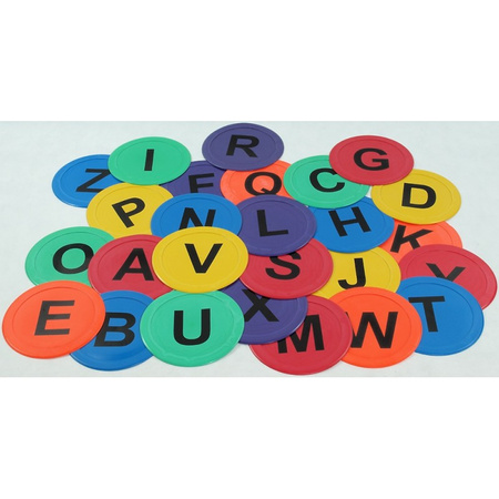Krążki edukacyjne gumowe na podłogę - alfabet A-Z 26 szt.