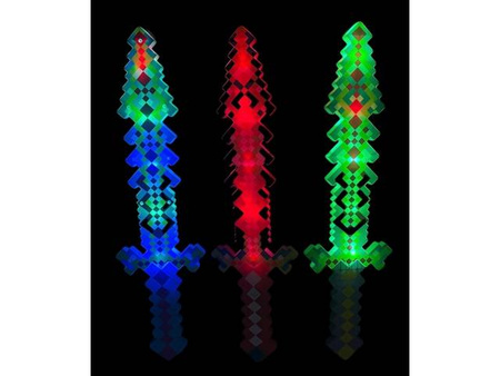 Miecz MINECRAFT Efekty świetlne i dźwiękowe 62 cm MIX