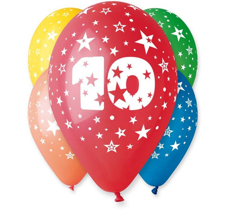Balon Gemar 12 cali 5 szt Liczba