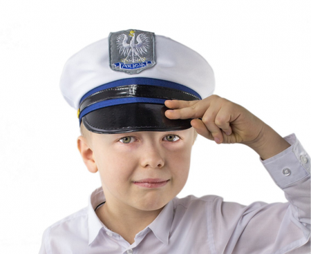Czapka Policjanta z pagonami rozmiar S (dla dzieci)
