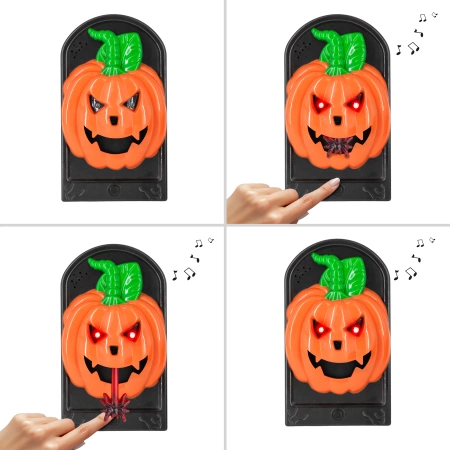 Dzwonek do drzwi Halloween 19,5x11 cm DYNIA z dźwiękiem i światłem