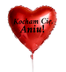 SERCE balon foliowy PERSONALIZOWANY Walentynki czerwony 18 cali