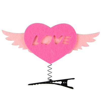 Klipsy do włosów serca Walentynki (2 szt.)