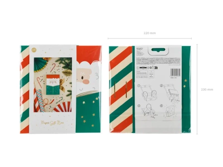 Pudełko prezentowe świąteczne MIKOŁAJ 15 x 22 cm