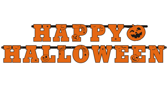 Banner girlanda wisząca Happy Halloween dynia 210 cm