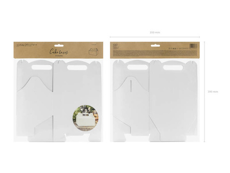 Pudełka na ciasto białe gładkie 19x14x9 cm 10 szt.