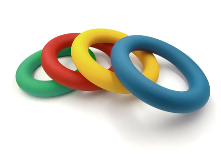 Ringo gumowe czerwone