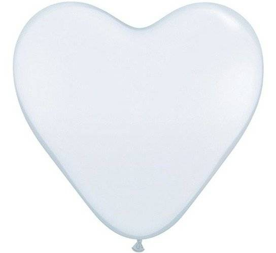 SERCE 17'' MEGA 50 szt BIAŁY balon