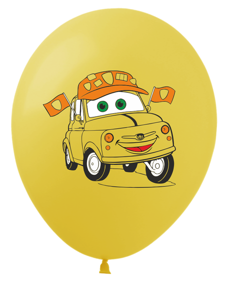 Auta, Cars balony gumowe z nadrukiem 10 szt. mix