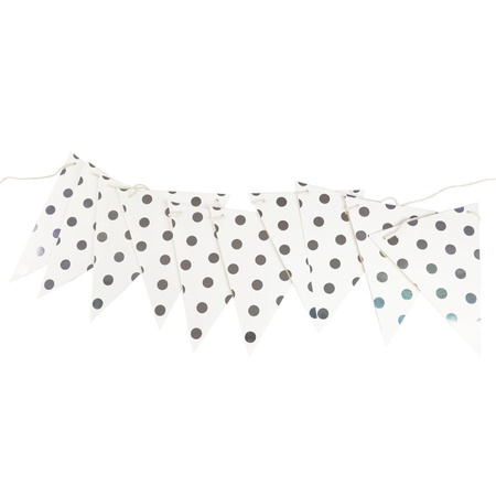 Girlanda papierowa flagi Glamour złota lub srebrna 300 cm