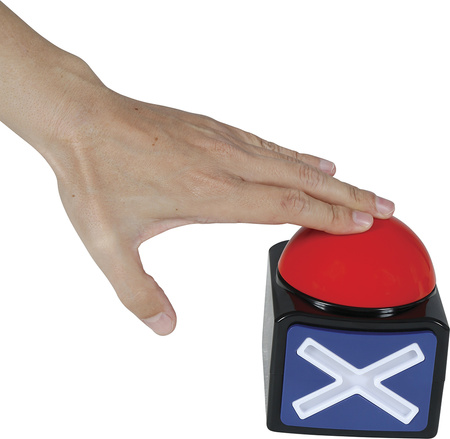 Przycisk do gry X ze światłem i dźwiękiem