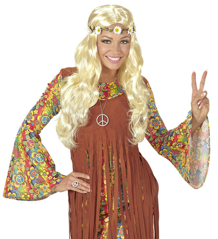 Peruka blond długa hippie księżniczka