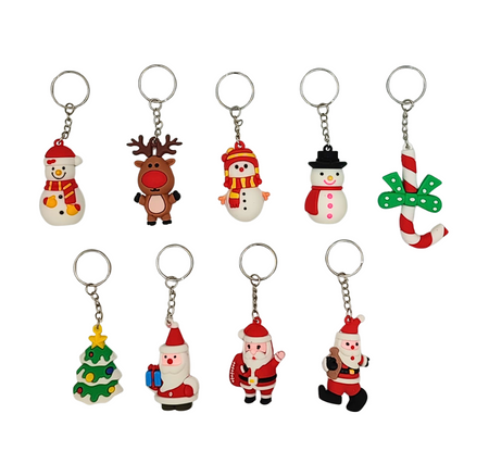 Brelok silikonowy świąteczny Boże Narodzenie mix wzorów 1 szt.