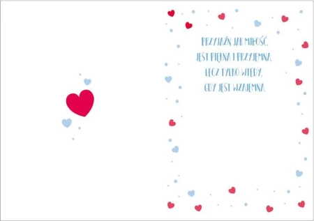 Kartka okolicznościowa WALENTYNKI Idealnie gdy moja walentynka...