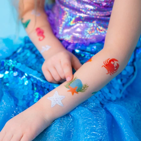 Tatuaże zmywalne wodne dla dzieci Ocean 21 szt.