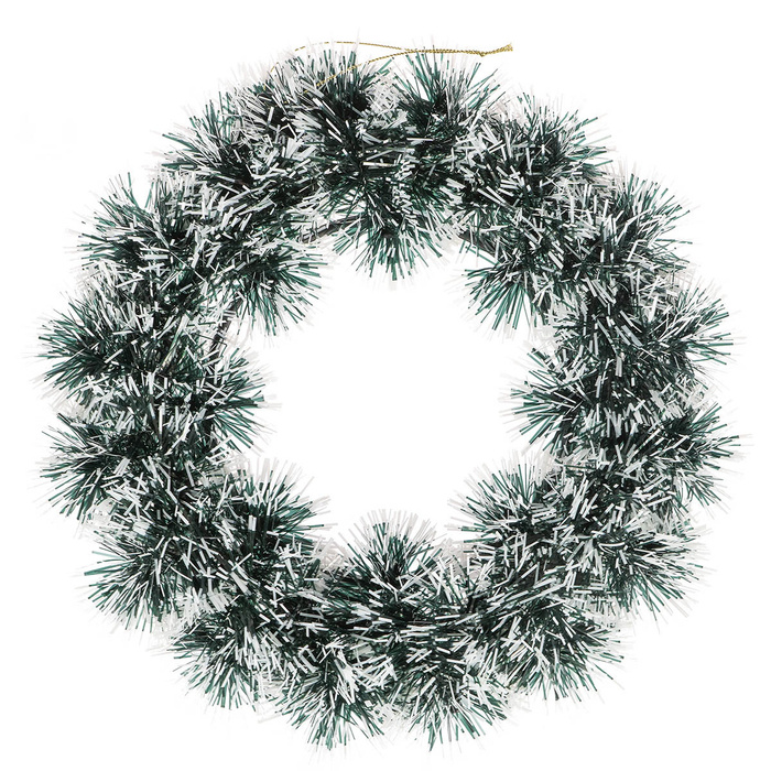 Wianek ozdobny na drzwi, świąteczny stroik zielono biały